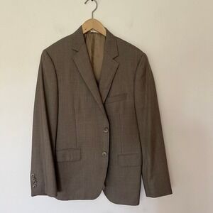 Samuelsohn SB Beckett Mens 41S Brown Wool Micro-Check 2-Button Blazer Canada